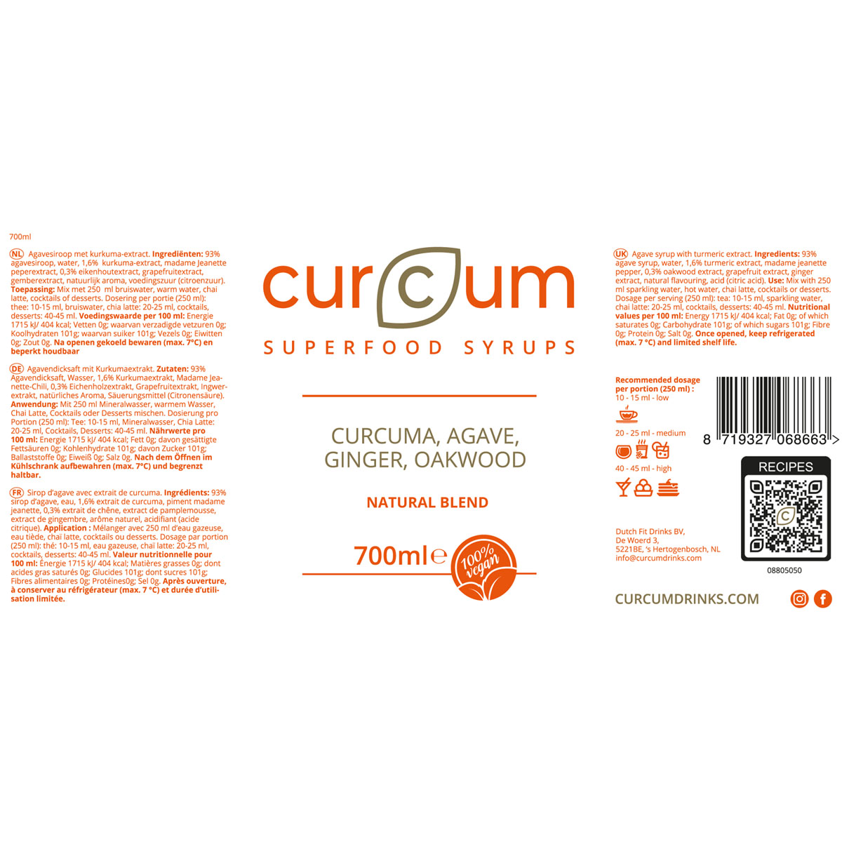 Curcum 700ml (With packaging)